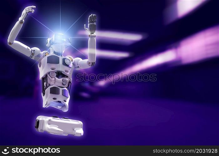 Robot metaverse VR avatar reality game virtual reality of people blockchain technology investment, business lifestyle virtual reality vr world connection cyber avatar metaverse to people 2022