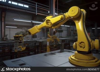 Robotic arm industrial automated. Future processor. Generate Ai. Robotic arm industrial automated. Generate Ai