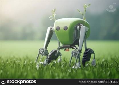 Robotic farmers concept. Smart farmer. Generate Ai. Robotic farmers concept. Generate Ai