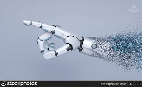 Robotic hand . 3D illustration