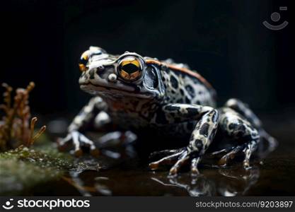 Robotized modern frog. Asian toad luck. Generate Ai. Robotized modern frog. Generate Ai