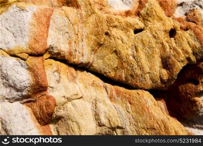rock abstract lanzarote spain texture of a broke stone and lichens