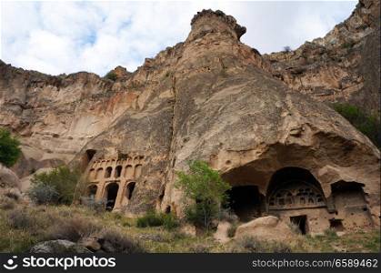 Rock churches in Ihlara valley in Cappadocia, Turkey