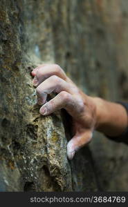 Rock climber&acute;s hand