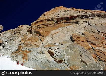 Rock-climbing sport, Mont Blanc, Chamonix , France