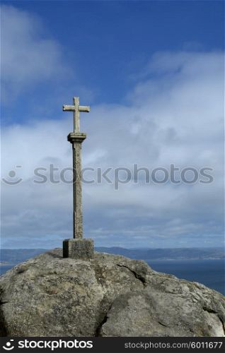 rock cross in the coast of spain