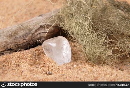 Rock crystal on beach