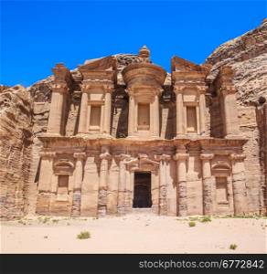 Rock cut architecture in Petra
