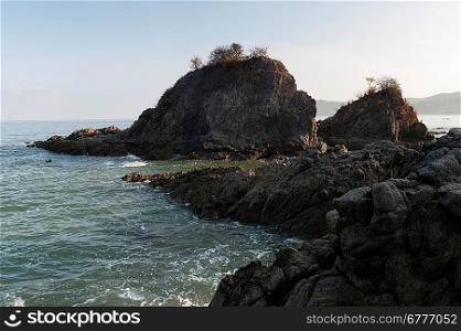 Rock formation at the coast, Sayulita, Nayarit, Mexico