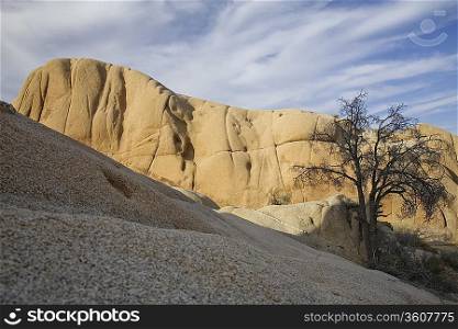 Rock formation in desert