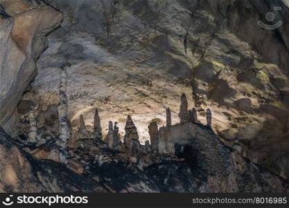 Rock formation inside the cave Magura near, Belogradchik, Bulgaria