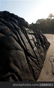 Rock formation on the beach, Sayulita, Nayarit, Mexico