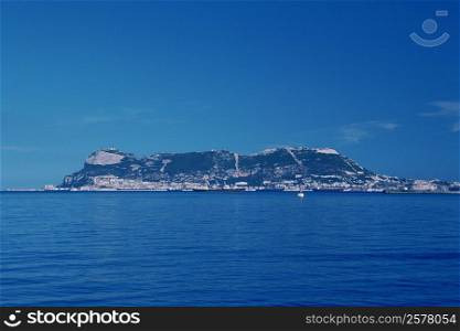 Rock formations at the waterfront, Rock of Gibraltar, Gibraltar, Spain