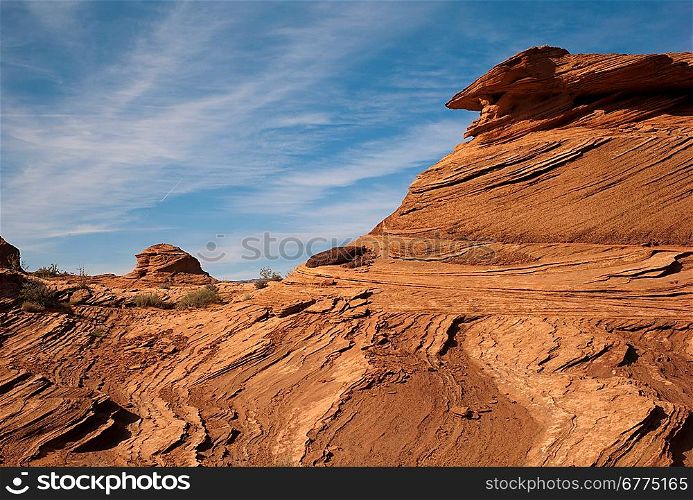 Rock formations, Horseshoe Bend, Page, Arizona, USA