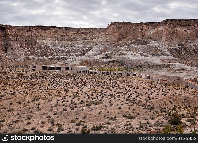 Rock formations in a desert, Amangiri, Canyon Point, Hoodoo Trail, Utah, USA