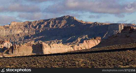 Rock formations in a desert, Amangiri, Canyon Point, Hoodoo Trail, Utah, USA