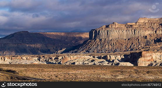 Rock formations in a desert, Amangiri, Canyon Point, Hoodoo Trail, Utah, USA