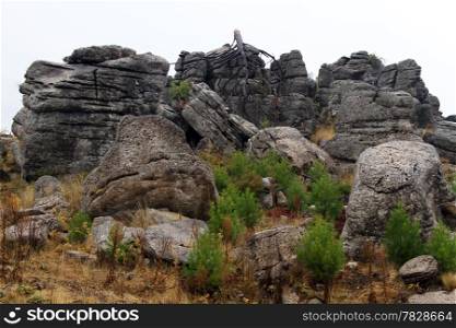 Rock formations in mountain in Turkey