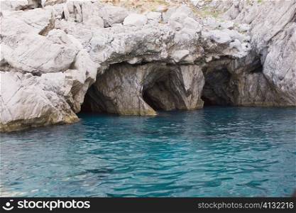 Rock formations in the sea, Capri, Campania, Italy