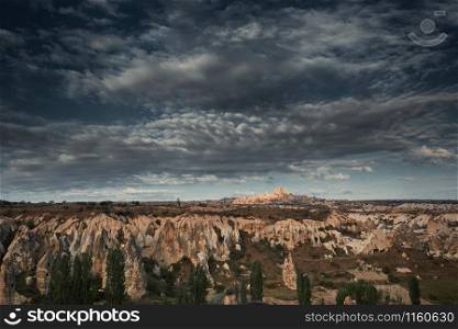 Rock formations of Cappadocia. Turkey. Horizontal photo