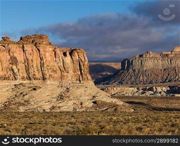 Rock formations on a landscape, Amangiri, Canyon Point, Hoodoo Trail, Utah, USA