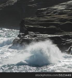 Rock formations on the coast, Makapuu Point, Hawaii Kai, Honolulu, Oahu, Hawaii, USA