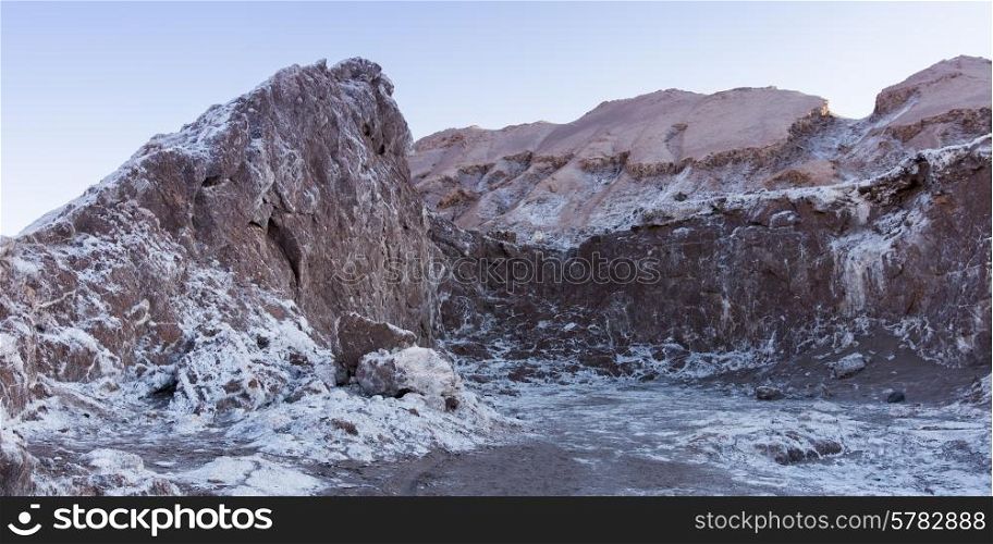 Rock formations, Valle de la Luna, San Pedro de Atacama, El Loa Province, Antofagasta Region, Chile