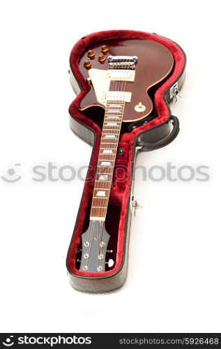 Rock guitar isolated on the white background
