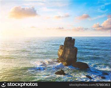 rock in the Atlantic ocean, Portugal