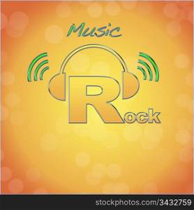Rock, music logo.