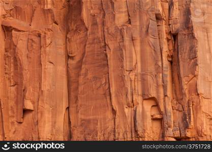 Rock of Monument Valley, side of a mountain