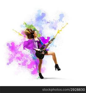 Rock passionate girl