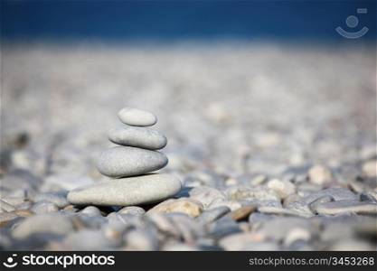 rock stack sea on background