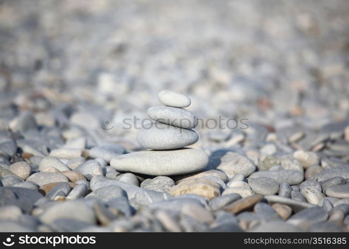 rock stack sea on background