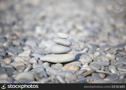 rock stack sea on background
