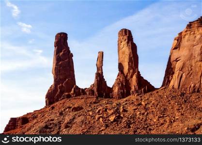 Rock Stacks in Monument Valley Utah