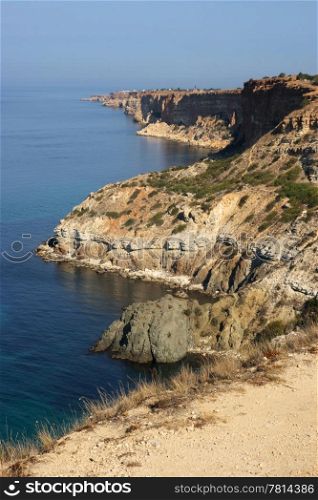 rock the Black Sea, point Fiolent, peninsula of Crimea, Ukraine