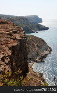 rock the Black Sea, point Fiolent, peninsula of Crimea, Ukraine