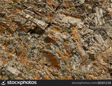 rock wall, Sarma canyon. Western shore of Lake Baikal.