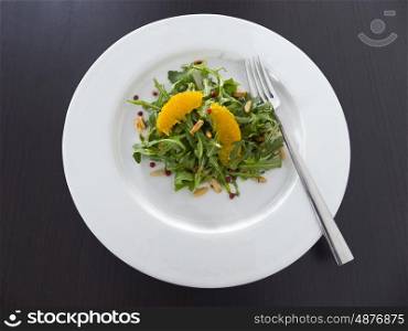 Rocket salad with orange, pepper and pine nuts&#xA;&#xA;