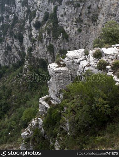 rocks and mountains in pilio greece