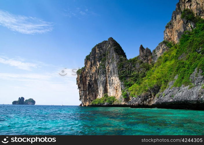 rocks and sea in Krabi Thsiland