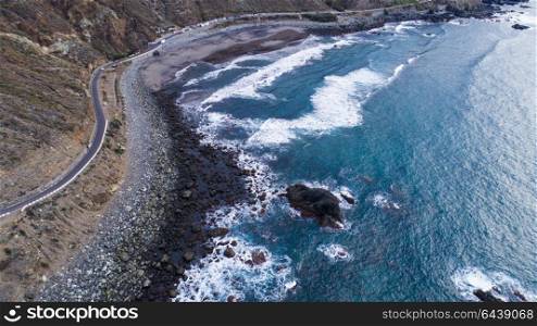 rocks and stony coast. Sea landscape