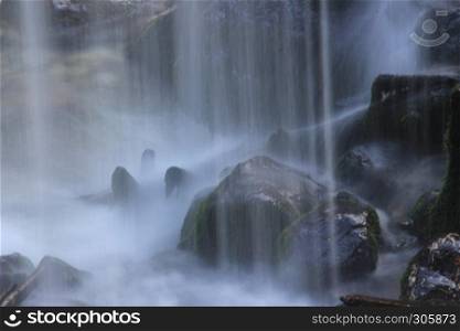 Rocks and water from a waterfall, no postproduction