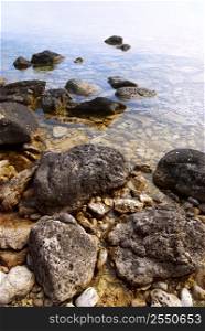 Rocks in clear water of Georgian Bay at Bruce peninsula Ontario Canada
