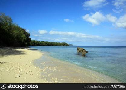 Rocks in the water on tropical island Efate, Vanuatu