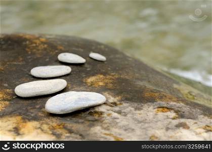 Rocks lined up
