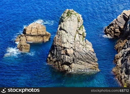 Rocks near shore. Atlantic ocean, Galicia, Spain.