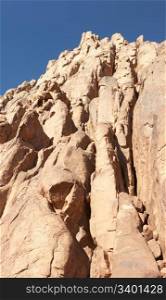 Rocks of holy land Mount Sinai in the morning