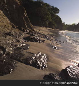 Rocks on the beach in Costa Rica